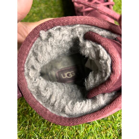UGG Neumel‎ Mens Burgundy 3 Eye Chukka Boot 8 - Picture 10 of 12